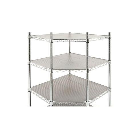 Heavy Duty Steel 6-Tier Corner Restaurant Shelf Commercial Food Storage, NSF Approved in Saudi Arabia
