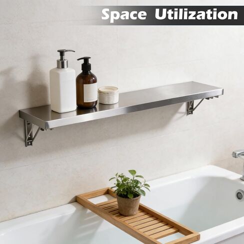 36" x 12" Folding Concession Shelf – Stainless Steel Drop Down Concession Serving Window for Food Trucks | Versatile & Space-Saving Folding Food Shelf for Concession Windows, Restaurant in Kuwait