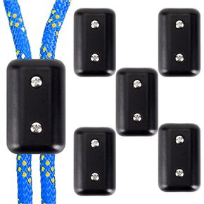 5 قطع مشابك حبل، مشبك حبل مزدوج 1/2 بوصة، موصل حبل بلاستيكي أسود، مشابك حبل قابلة لإعادة الاستخدام لتسلق الصخور، مشابك تثبيت لحلقة حبل نايلون 9-10 مم وحبل مضفر in Kuwait