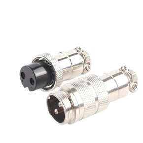 1Set GX12 Butt 2/3/4/5/6/7 Pin Electric Socket & 12MM Docking Power Male& Female Circular Panel Connector(GX12-3 Butt Type) in Kuwait