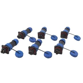 LP20 IP68 Square Waterproof Connector Electrical Box Mount Socket Male Female Panel 2/3/4/5/6/7 Pin(LP20-2S) in Kuwait