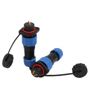 SP16 Waterproof Flange Connector 2 3 4 5 6 7 9PIN Male Female IP68 Outdoor Cable Connector Socket Welding Type(SP16-5F) in Kuwait