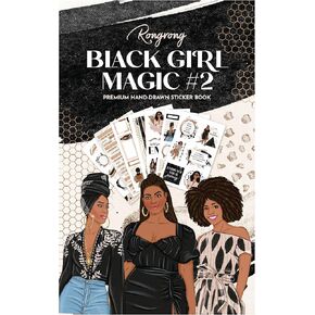 Rongrong Black Girl Magic Planner Stickers Book Volume 2 for Planners, Calendars, Journals, Vision Boards and Projects – Premium Quality, Hand Drawn – Scrapbook Accessories - 24 Pages in Kuwait