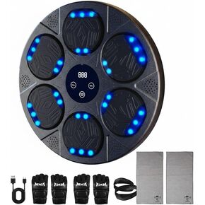 2025 آلة الملاكمة للموسيقى بلوتوث 3.0 للبالغين ، لعبة تمرين تفاعلية مثبتة على الحائط مع 4 قفازات للتدريب على الوالدين والتدريب الصوتي ، واللياقة المنزلية وتخفيف الإجهاد in Kuwait