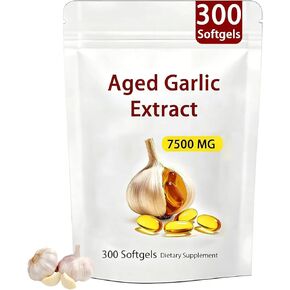 Elare Aged Garlic Extract, 300 Count 7500mg Odorless Organic Garlic Supplement for Heart & Immune Support, 2 Years Aged Garlic Extract, Vegetarian, Non-GMO, All-Natural, Antioxidant Wellness (1) in Saudi Arabia