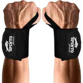 Spinto Fitness 24" Wrist Wraps for Weightlifting USPA‑Approved Powerlifting Competition Wrist Support with Thumb Loop Heavy Duty Grip Strength Gym Accessories for Men & Women in Kuwait