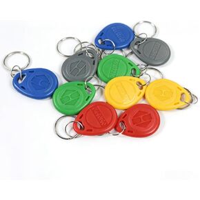 10 Pack - RFID Key Fobs Writable125Khz Wiegand 26 bit Proximity Access Control Systems KeyTags - Compatible with 1346 Format Reader & Re-writale on FissaiD Proximity Card Writer-Mix Color (2#) in Saudi Arabia