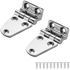 مفصلات فتحة القوارب البحرية شديدة التحمل من الفولاذ المقاوم للصدأ 316، مفصلات جانبية قصيرة، مفصلات باب خزانة متينة مع براغي (عبوة من قطعتين) in Kuwait