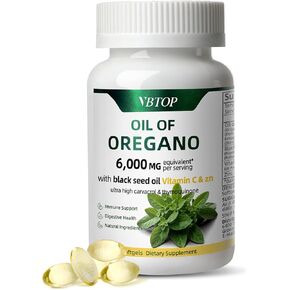 Oregano Oil with Black Seed Oil, Vitamin C and Zinc, 4-in-1 formula Naturally Contains Carvacrol and Thymol, antioxidant and immune-boosting benefits and support digestion | Non-GMO | 90 Softgels in Saudi Arabia
