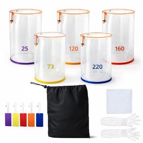 5 Gallon All-Mesh Filter Bags Set, 17 Pcs Reusable Nylon Strainer Bags, Includes Filter Screen, Storage Pouch, Gloves Bubble Bags for Hydroponics, Cold Brew Coffee, Tea,Juice (25-220 Microns) in Kuwait