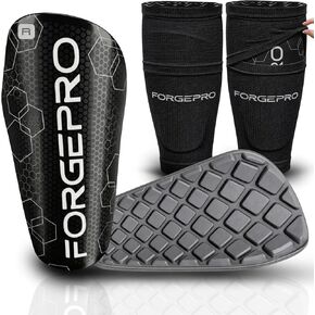 ForgePro Soccer Shin Guards with Upgraded Sleeves for Kids, Youth, Teens & Adults – Lightweight Protective Soccer Shin Pads for Boys, Girls, Men & Women Ages 6+ in Saudi Arabia