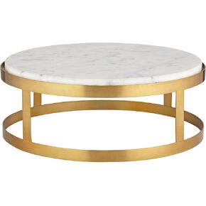 Possini Euro Design Modern Traditional Glam 14" Wide x 5 1/4" Tall Pedestal Lamp Riser Round Marble Metal Gold Finish Living Room Bedroom House Reading Office Home Decor Entryway Dining Indoor in Saudi Arabia