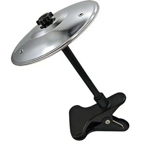 Desktop Crash Cymbal with Clamp, Portable Metal Percussion Cymbal Instrument for Office Home Desk, Fun Cool Mounted Percussion Accessory for Music Lovers, Silver in Saudi Arabia