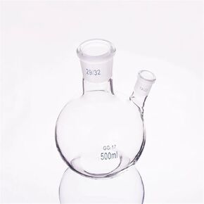 Two Neck Flat Bottom Flask, Slant Shape, Standard Two Neck Grinding Mouth 250ml 500ml 1000ml 2000ml, Center 29/32, Side 14/23(20000mL) in Kuwait