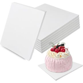 2 PCS Square Cake Drums, 1/2 Inch Thick 12 Inch Square Cake Boards, White, Professional Quality Cardboards, Card Base in Kuwait