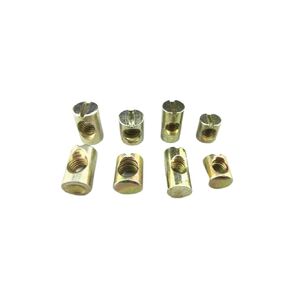 صواميل أسطوانة الأثاث، 10 قطع مسامير أسطوانية متقاطعة وتركيبات مشقوقة للسرير أو الكرسي صامولة بفتحة أفقية M6 M8 L=11 مم - 17 مم (M8x17 مم) in Kuwait