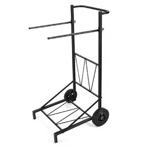 Metal Leaf Bag Holder, 35-55 Gallon Adjustable Mobile Trash Bag Holder,Upgraded Garbage Bag Trolley with wheels,Trash Bag Holder Stand Suitable for Yard and Lawn Cleaning, Camping, and Gathering in Kuwait