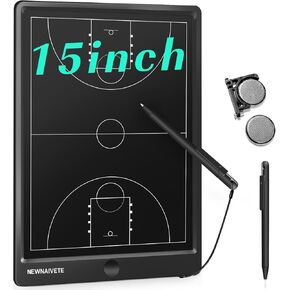 Newnaivete Electronic Basketball Coach Board - Premium Tactical Marker Board with Large LCD Screen and Stylus Pen, Digital Rechargeable Basketball Training Equipment for Coach and Game Plan in Kuwait