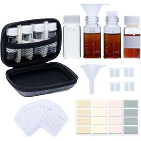 4 مجموعات من حاويات السفر الطبية السائلة الصغيرة سعة 10 مل مع حقيبة تخزين، زجاجات طبية صغيرة بجرعة واحدة مع موزع ميزان وقابس مانع للتسرب للزجاجات المتوسطة الصغيرة، حاوية فيتامين مع أغطية in Kuwait