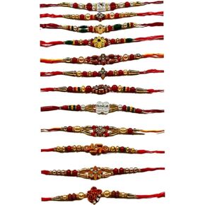 راخي للأخ | المصمم الهندي Rakhi Thread Gift for Bhai ، Bhaiya ، Bhatija & Bhabhi | يتضمن Super Hero Rakhi للأطفال | متوافق مع احتفالات راكشا بانهان in Kuwait