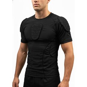 CRATUS Short Sleeve Padded Compression Shirt (LARGE) Black in Saudi Arabia
