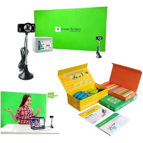 HamiltonBuhl STEAM-CP1 STEAM/STEM Content Producer's Kit #1, Includes: (1) Green Screen Production Kit (GRN-KIT) and (1) 3Doodler EDU 6-Pen Classroom Learning Pack in Kuwait