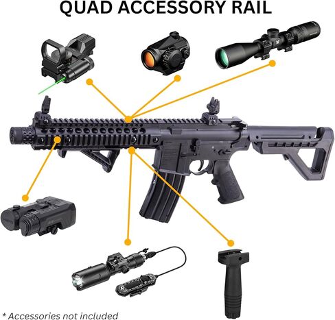 حزمة بندقية ArmyBoy Crosman DPMS SBR Full Auto CO2 BB Gun، بندقية هوائية تكتيكية .177 كال - تتضمن المجموعة: بندقية + BBS + CO2 + أهداف + نظارات + سوار معصم in Kuwait