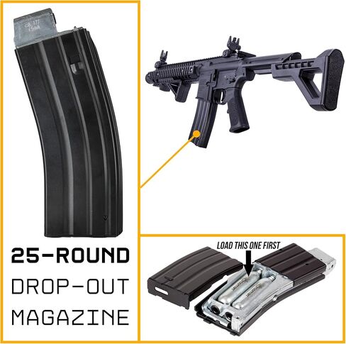 حزمة بندقية ArmyBoy Crosman DPMS SBR Full Auto CO2 BB Gun، بندقية هوائية تكتيكية .177 كال - تتضمن المجموعة: بندقية + BBS + CO2 + أهداف + نظارات + سوار معصم in Kuwait