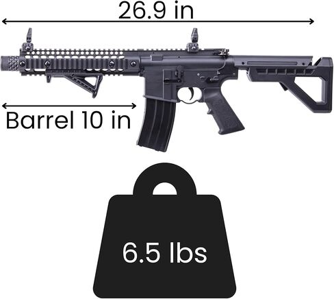 حزمة بندقية ArmyBoy Crosman DPMS SBR Full Auto CO2 BB Gun، بندقية هوائية تكتيكية .177 كال - تتضمن المجموعة: بندقية + BBS + CO2 + أهداف + نظارات + سوار معصم in Kuwait