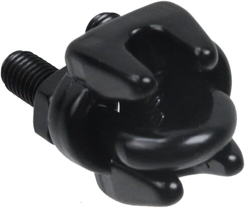 10 عبوات 1/8 بوصة M3 316 مشبك كابل سلك من الفولاذ المقاوم للصدأ، مشبك سلك حبل تثبيت على شكل حرف U، يستخدم للتزوير، أنظمة الدرابزين المؤقتة واللافتات المعلقة (M3، أسود) in Kuwait