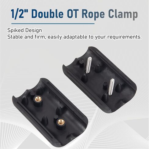 5 قطع مشابك حبل، مشبك حبل مزدوج 1/2 بوصة، موصل حبل بلاستيكي أسود، مشابك حبل قابلة لإعادة الاستخدام لتسلق الصخور، مشابك تثبيت لحلقة حبل نايلون 9-10 مم وحبل مضفر in Kuwait