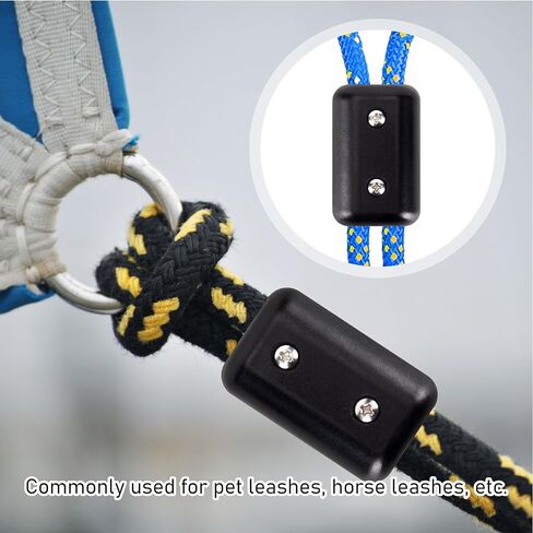 5 قطع مشابك حبل، مشبك حبل مزدوج 1/2 بوصة، موصل حبل بلاستيكي أسود، مشابك حبل قابلة لإعادة الاستخدام لتسلق الصخور، مشابك تثبيت لحلقة حبل نايلون 9-10 مم وحبل مضفر in Kuwait