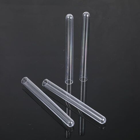 10 Pcs Plastic Test Tubes with Cork Stoppers, 15x150mm 15ml, Clear Vials with Seal Cap Container Transparent Test Tubes with Cork Stoppers for Jewelry Seed Beads Powder Spice Liquid Storage in Saudi Arabia