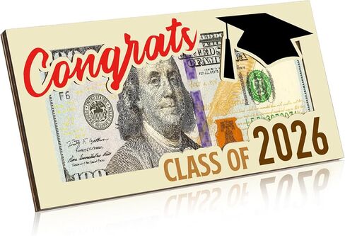Graduation Money Holder Money Clip for Cash Gifts Graduation Wooden Cash Holder Congrat Grad Cash Envelope Class of 2025 Graduation Gifts for Students Classmate Graduation Party in Saudi Arabia