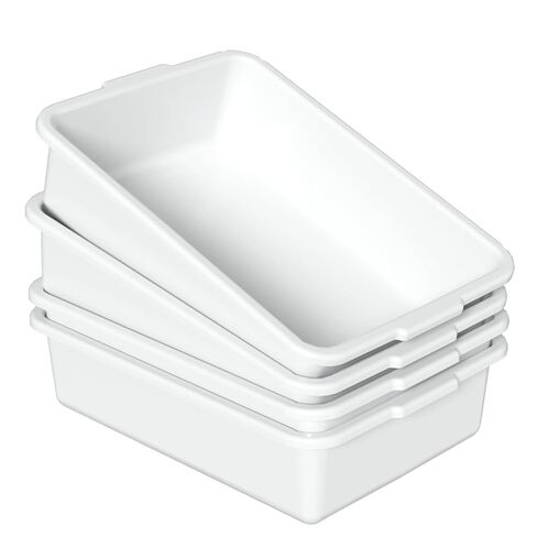 35 L Plastic Large Bus Bin, Commercial Bus Tubs, White, 4 Packs in Kuwait