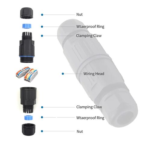 IP68 Waterproof Electrical Cable Connector, Outdoor 3 Way Junction Box, Wire Connectors with Replaceable Lever in Kuwait