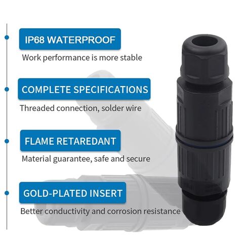 IP68 Waterproof Electrical Cable Connector, Outdoor 3 Way Junction Box, Wire Connectors with Replaceable Lever in Kuwait