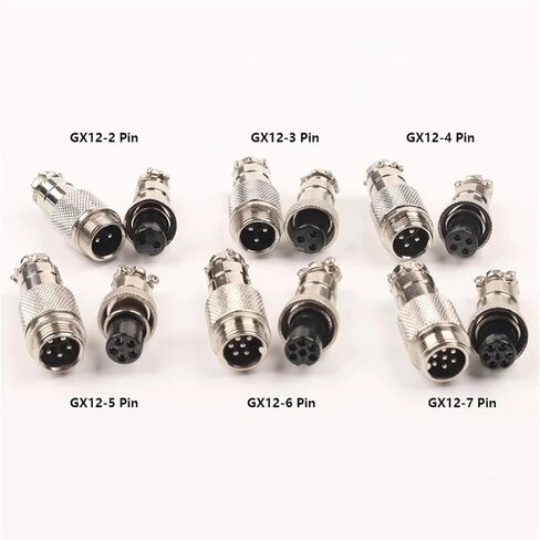 1Set GX12 بعقب 2/3/4/5/6/7 دبوس مقبس كهربائي و 12 مللي متر لرسو السفن الطاقة الذكور والإناث موصل لوحة دائرية (GX12-3 نوع بعقب) in Kuwait