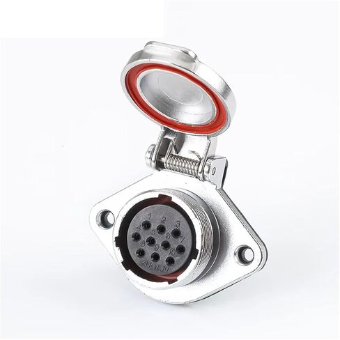 WF24 موصل مقاوم للماء IP68 مقبس ذكر وأنثى 2 3 4 9 10 12 19 دبوس لوحة جبل سلك كابل (9Pin) in Kuwait