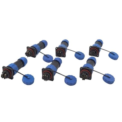 LP20 IP68 Square Waterproof Connector Electrical Box Mount Socket Male Female Panel 2/3/4/5/6/7 Pin(LP20-2S) in Kuwait