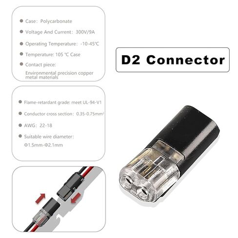 10PCS 2 Pin Way Waterproof Electrical Connector Car Wire Cable Automotive Electrical Strip Terminal Connection in Kuwait