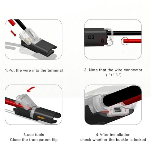 10PCS 2 Pin Way Waterproof Electrical Connector Car Wire Cable Automotive Electrical Strip Terminal Connection in Kuwait