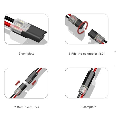 10PCS 2 Pin Way Waterproof Electrical Connector Car Wire Cable Automotive Electrical Strip Terminal Connection in Kuwait