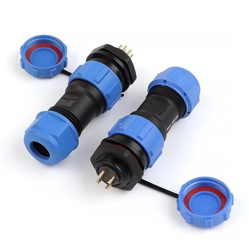 SP17 Back Nut Connector Male Female Cable IP68 Waterproof 2/3/4/5/7/9/10 Pins Socket Welding Type(SP17-7L) in Kuwait