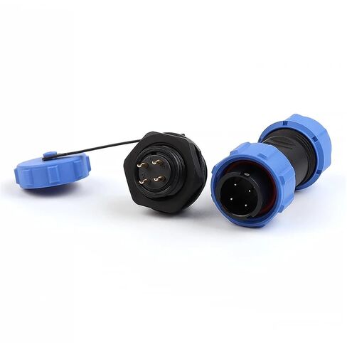 SP17 Back Nut Connector Male Female Cable IP68 Waterproof 2/3/4/5/7/9/10 Pins Socket Welding Type(SP17-7L) in Kuwait