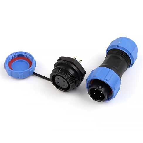SP17 Back Nut Connector Male Female Cable IP68 Waterproof 2/3/4/5/7/9/10 Pins Socket Welding Type(SP17-7L) in Kuwait