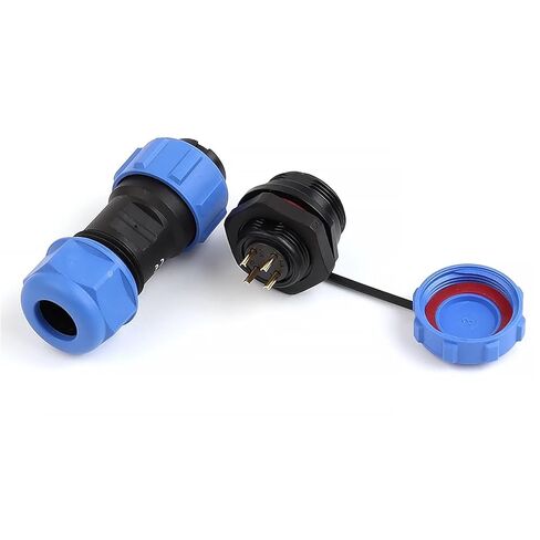 SP17 Back Nut Connector Male Female Cable IP68 Waterproof 2/3/4/5/7/9/10 Pins Socket Welding Type(SP17-7L) in Kuwait