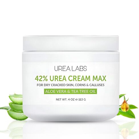42% Urea Cream PLUS With 2% Salicylic Acid | High Strength Exfoliating Formula for Cracked Heels, Thick Calluses & Dry Rough Skin | Quick Absorbing Hydrating Moisturizer for Feet - 4 Oz in Kuwait