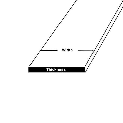 3/4 بوصة × 1-1/2 بوصة × 36 بوصة، شريط فولاذي مسطح A36، مدرفل على الساخن in Kuwait