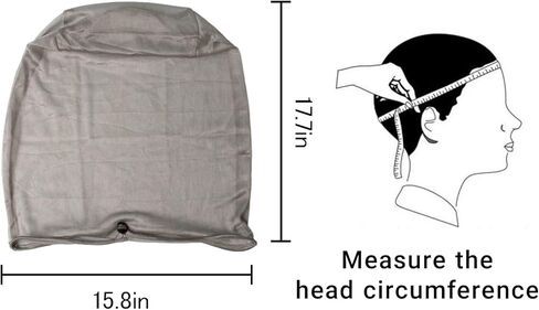 Protective Head Cover with Pure Silver Fiber, Faraday Hat with Drawstring, Breathable High Shielding Hat, Protects Head Neck Face from 5G, Wi-Fi in Kuwait